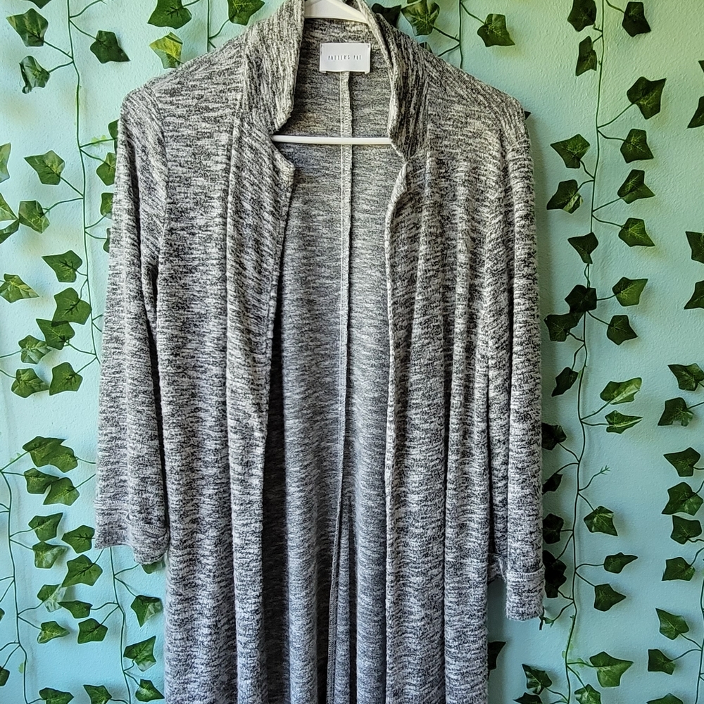 Potters Pott long cardigan in grey, size small